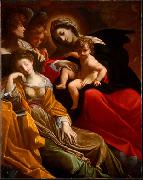 CARRACCI, Lodovico The Dream of Saint Catherine of Alexandria fdg painting